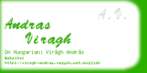 andras viragh business card